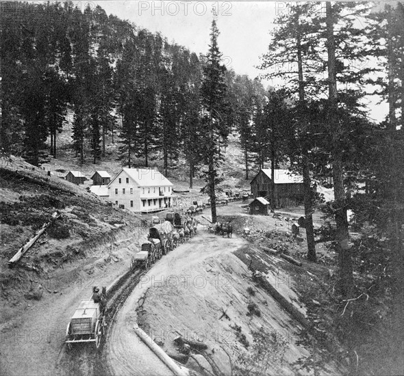 Photographic print of Swift's Station, Carson and Lake Bigler Road