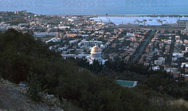 Mount Carmel in Haifa in Israel, the location for the Baha'i Shrine of the Bá
