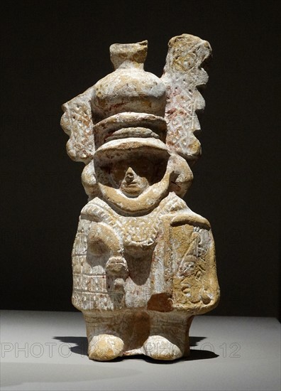 Mayan ceramic figurine of a Lord, 600-900 AD Mexican