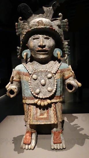 post-classical, Mayan, Anthropomorphic (ceramic) incense burner