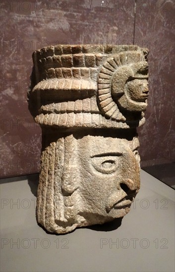 King of Kabah' Mayan sculpture from Yucatan in Mexico 600-900 AD