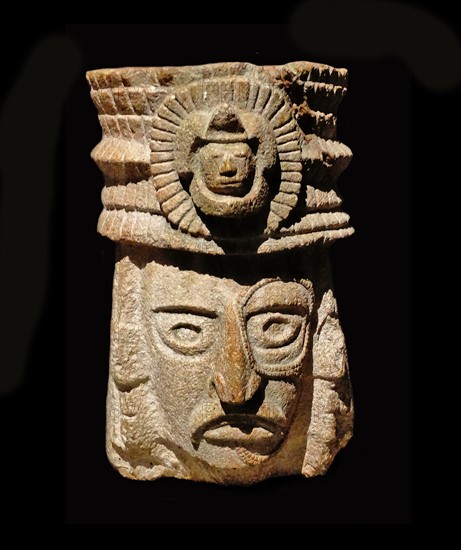 King of Kabah' Mayan sculpture from Yucatan in Mexico 600-900 AD