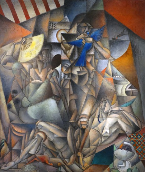 Jean metzinger 1883-1956 Artist: The Blue Bird. Oil on canvas.