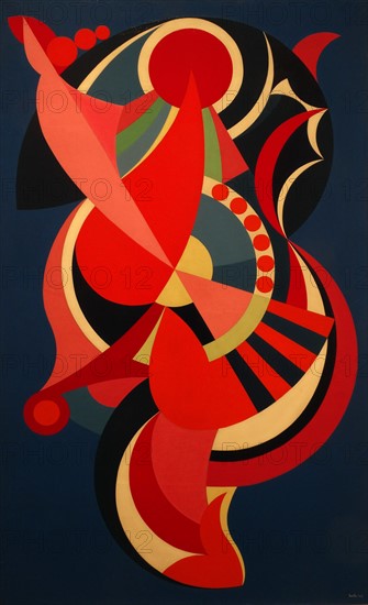 Composition sur le nom commun: Danseuse by Auguste Herbin 1882-1960