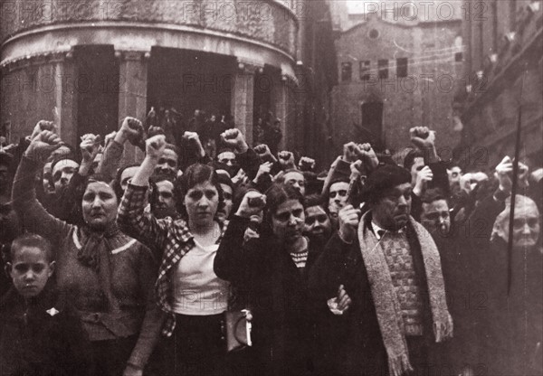 Protest in Spain demand greater civil and judicial rights. 1936