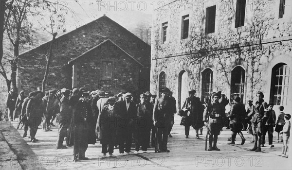 Prisoners captured during the uprising in Spain 1933.