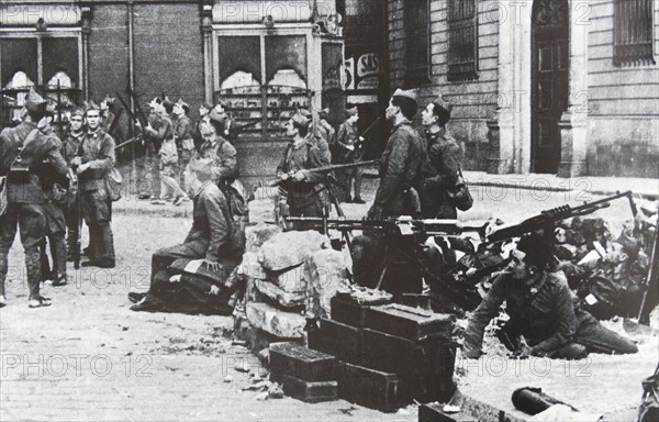 soldiers rest between action to qul riots