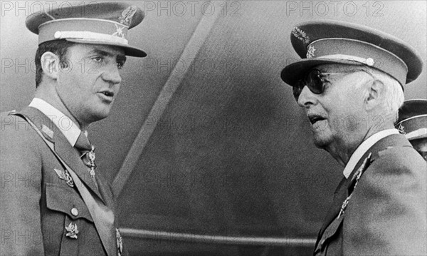 Juan Carlos et Francisco Franco