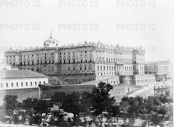 The Royal Palace in Madrid, Spain 1880