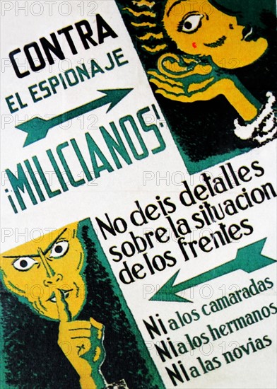 Republican Propaganda poster during the Spanish Civil War.