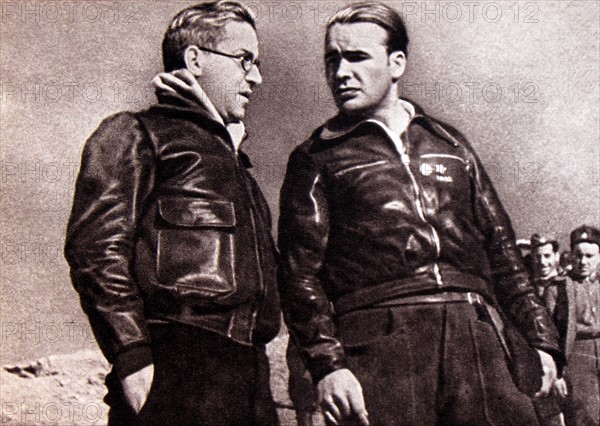 Enrique Líster Forján; seen on right. (1907 – 1994)