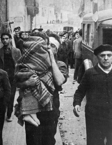 Evacuation of civilians, during the Spanish Civil War