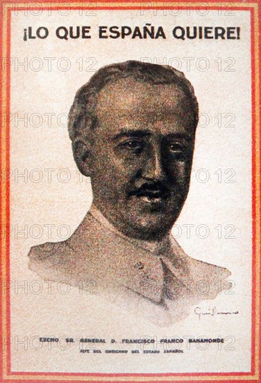 poster depicting General Francisco Franco, the nationalist leader during the Spanish Civil War