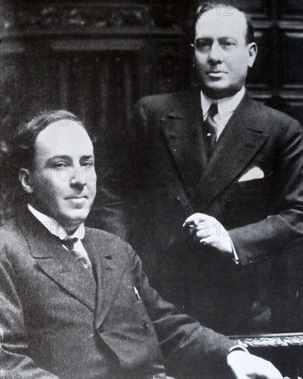 Antonio Machado, Spanish republican poet with his brother, Manuel Machado