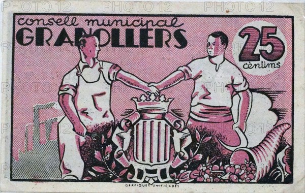 food voucher during the Spanish Civil War.