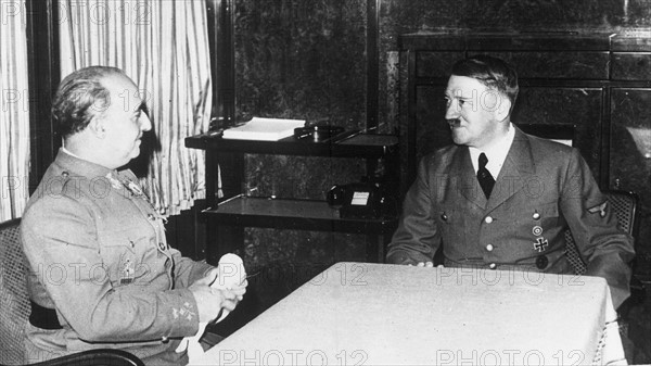 German Nazi leader, Adolf Hitler meets Spanish Nationalist, General Franco