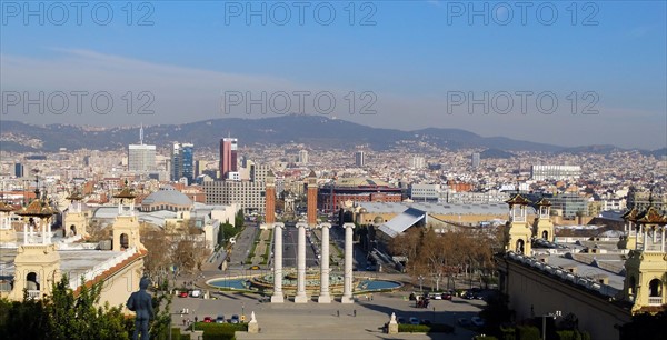 View of the Plaza de Espana, one of Barcelona's most important squares