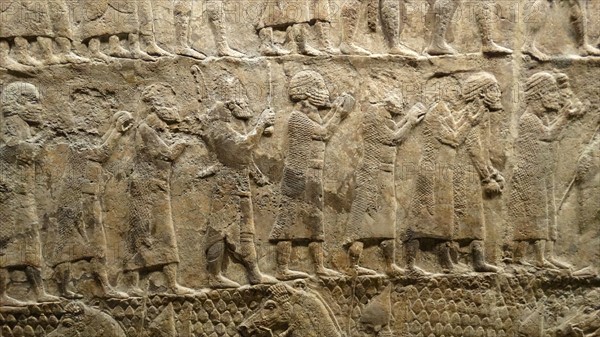 Review of prisoners Assyrian, about 700-692 BC From Nineveh