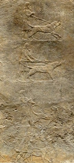 Relief depicting protective spirits. Assyrian, about 645-635 BC From Nineveh, North Palace. Assyrian, about 645-635 BC