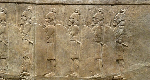 Relief depicting protective spirits. Assyrian, about 645-635 BC From Nineveh, North Palace. Assyrian, about 645-635 BC