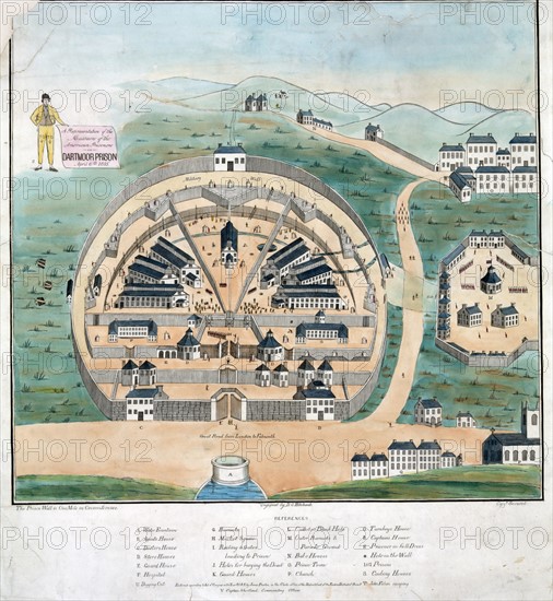 Representation of the massacre of American prisoners in Dartmoor Prison, 1815