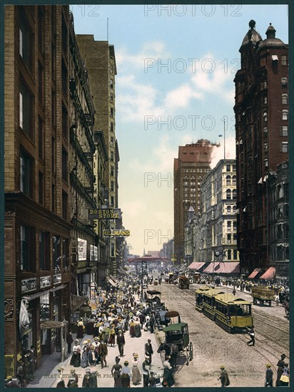 State Street, north from Madison, Chicago