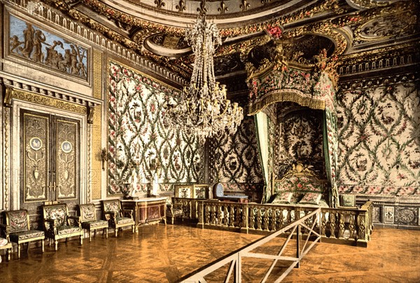 Bedroom of Marie Antoinette, Fontainebleau Palace, France 1900