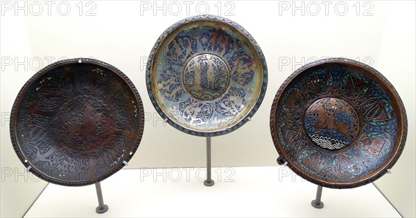 Dish with lady and gentleman, Dish with Cavalier and Dish with Rider by Anonymous