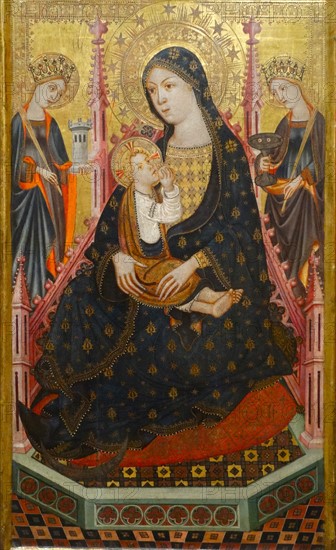 Altarpiece of the Virgin of the Milk and St. Clare and Saint Anthony by Llorenç Saragossa