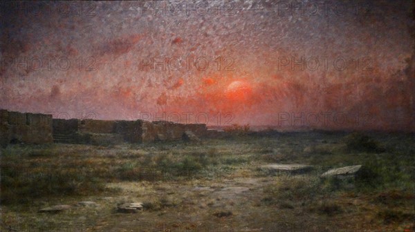 Painting titled 'The Same Old Scene' by Modest Urgell