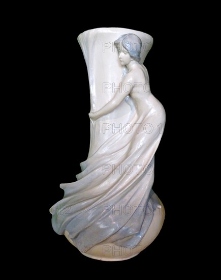 Vase with female figure by Dionís Renart