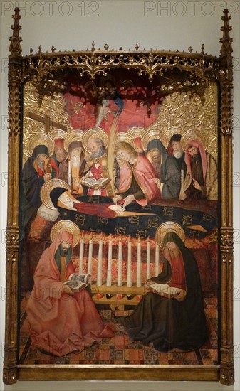 Painting depicting the Dormition of the Virgin by Pedro Garcia Benavarri