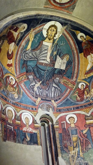 Romanesque fresco titled 'Pantocrator' by the Master of Taüll