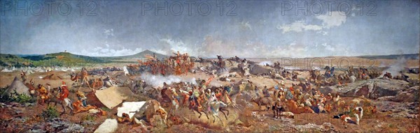 Painting depicting the Battle of Tetouan by Marià Fortuny