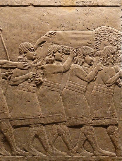 return from the lion hunt Nineveh, Iraq. Assyrian 645-636 BC