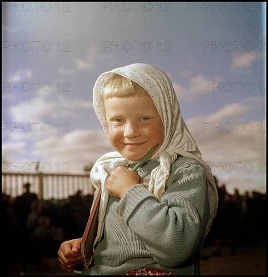 Soviet Russian peasant girl 1950's