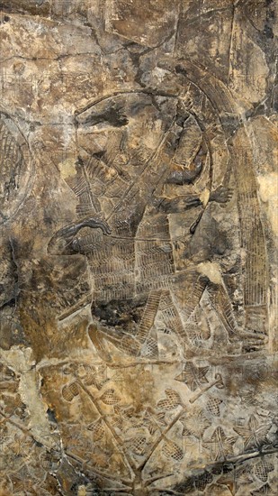 Wall frieze depicting Attack on the town of Alammu. Assyrian, about 700-692 BC From Nineveh, Iraq.