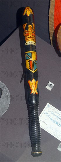 19th century Policeman rattle and truncheon