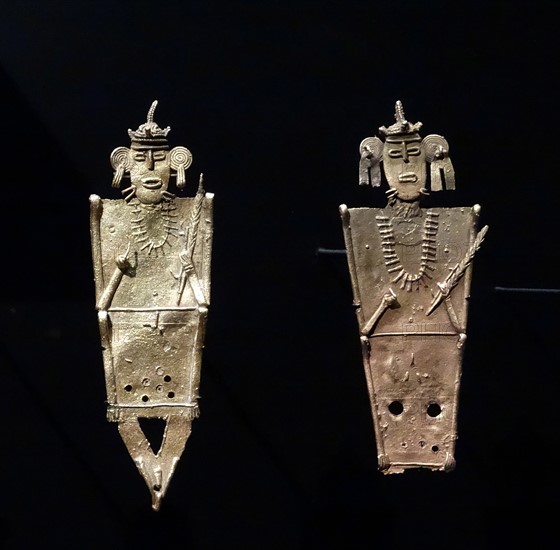 gold alloy, copper and silver votive figurines