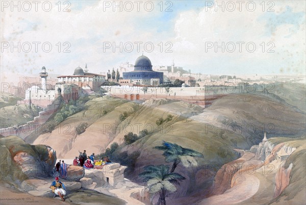 Jerusalem by David Roberts, April 9th 1839:.