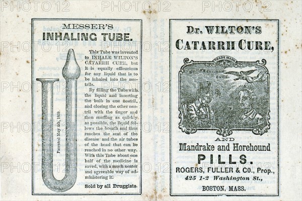 Messer's inhaling tube Dr. Wilton's catarrh cure