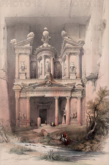 Petra in Jordan; 1839 by David Roberts, 1796-1864