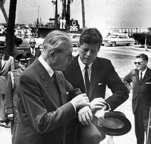 British Prime Minister Harold Macmillan with US President John F. Kennedy 1961