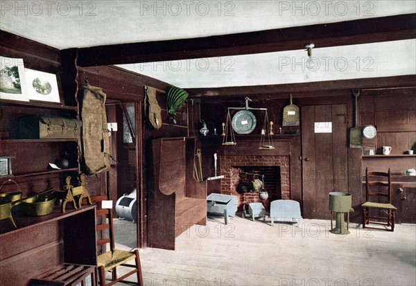 Colour photograph of the kitchen of the John Hancock House, Lexington