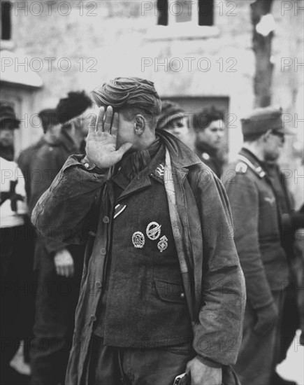 Photograph of a captured German soldier