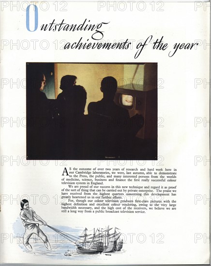 Magazine article from 1955 celebrating achievements in television