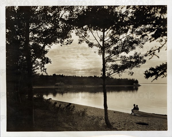 Photograph of a Sunset over Clear Lake, Riding Mountain National Park, Manitoba, Canada