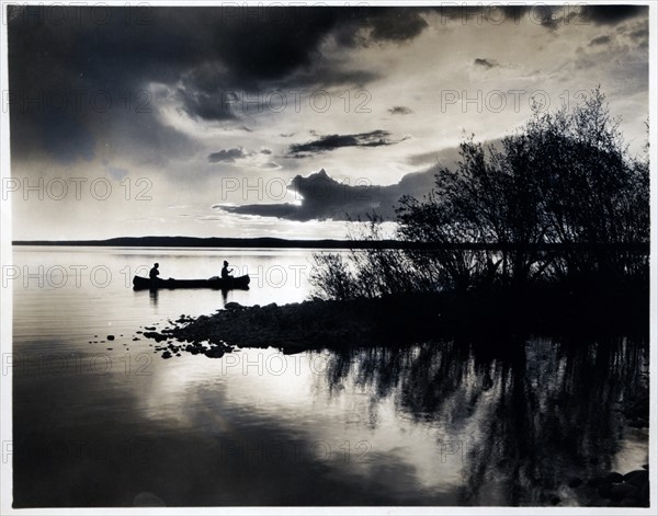 Photograph of sunset at Kingsmere lake Prince Albert National Park, Saskatchewan