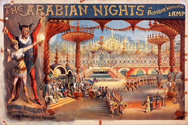 The Arabian nights, or Aladdin's wonderful lamp. Theatre poster 1916.