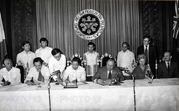 president Ferdinand Marcos and New Zealand Prime Minister Robert Muldoon